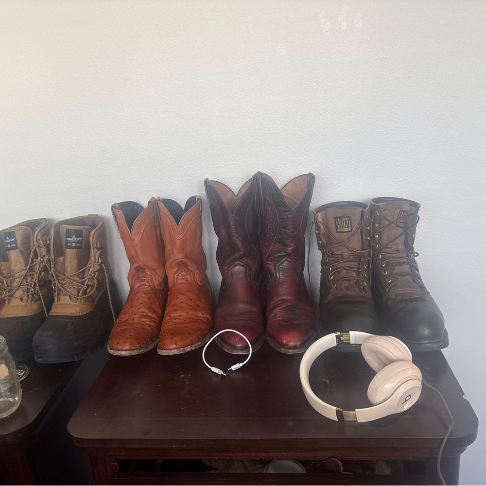 Tecovas Red and Brown Cowboy Boots